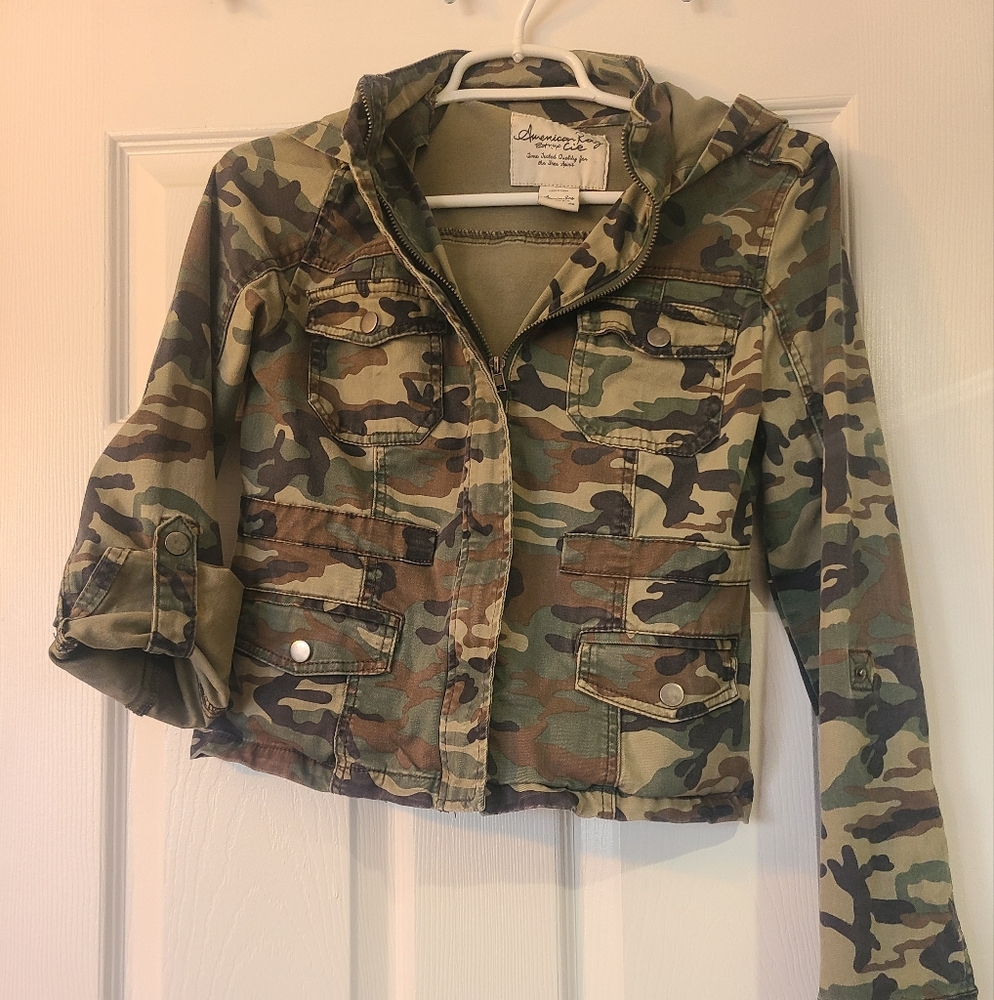 Camouflage Cropped Jacket